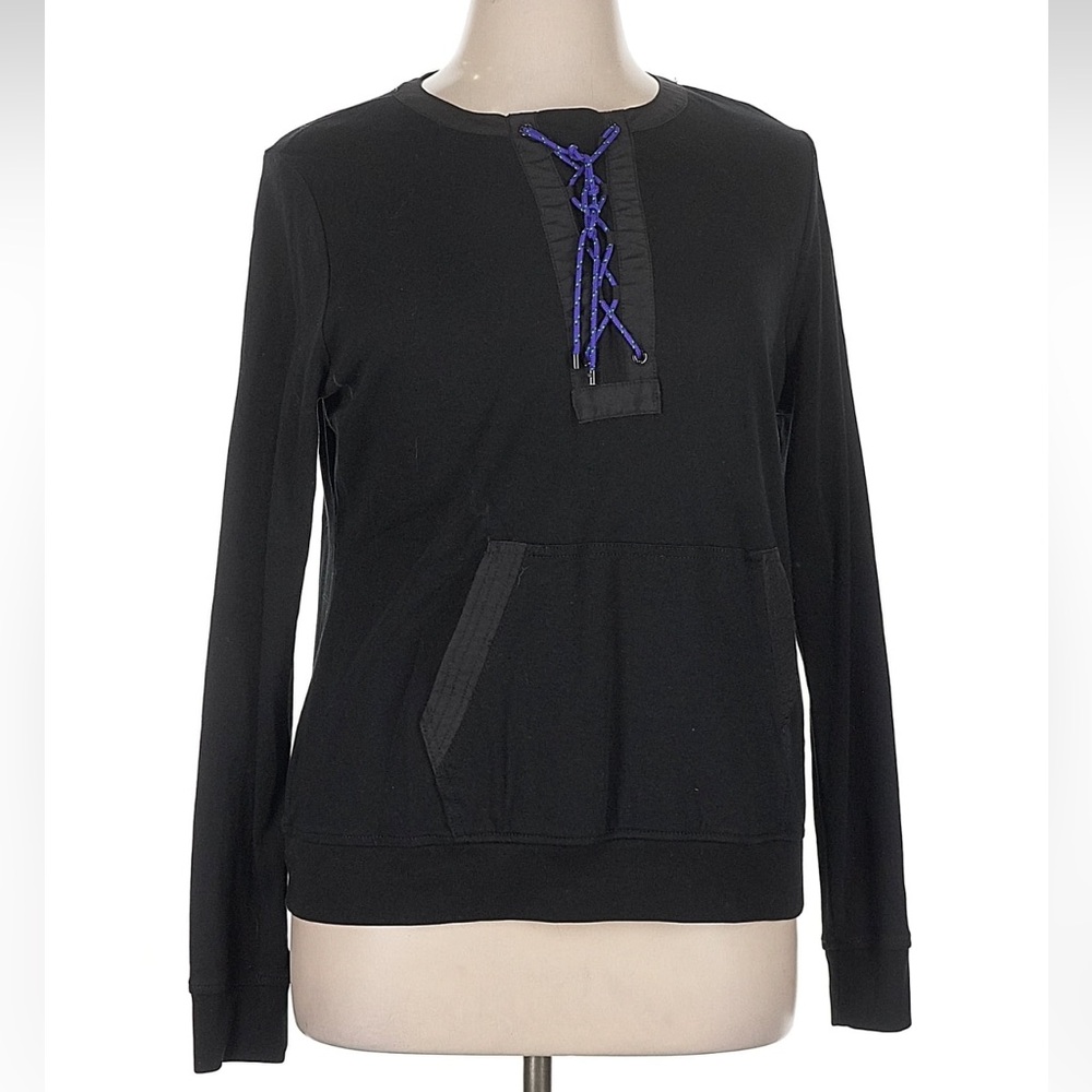 LRL Ralph Lauren Active Black Pullover Top Sweatshirt Stretchy Sporty Size XL
